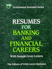 Cover of: Resumes for Banking and Financial Careers (Vgm's Professional Resumes Series)