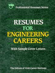 Cover of: Resumes for engineering careers by VGM Career Horizons (Firm)