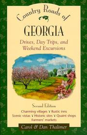 Cover of: Country Roads of Georgia by Carol Thalimer, Dan Thalimer