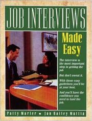 Cover of: Job interviews made easy