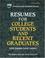 Cover of: Resumes for college students and recent graduates