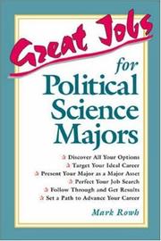 Cover of: Great jobs for political science majors by Mark Rowh