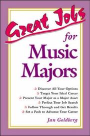 Cover of: Great jobs for music majors by Jan Goldberg