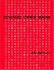 Cover of: Advanced Chinese Reader (Linguistic) by John DeFrancis