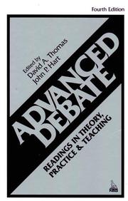 Cover of: Advanced debate: readings in theory, practice & teaching