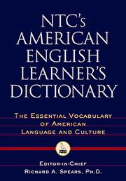 Cover of: NTC's American English Learner's Dictionary