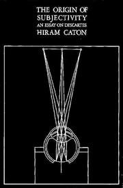 Cover of: The origin of subjectivity by Hiram Caton