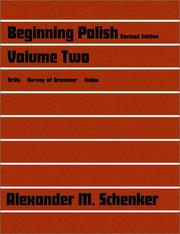 Cover of: Beginning Polish, Revised Edition, Volume Two (Linguistic) by Alexander M. Schenker
