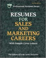 Cover of: Resumes for sales and marketing careers