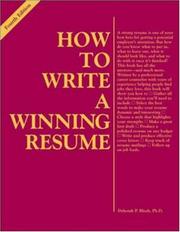 Cover of: How to write a winning resume | Deborah Perlmutter Bloch