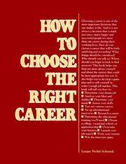Cover of: How to choose the right career