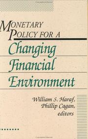 Cover of: Monetary policy for a changing financial environment