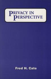 Cover of: Privacy in perspective