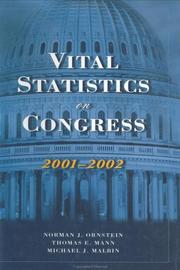 Cover of: Vital Statistics on Congress, 1999-2000 (Vital Statistics on Congress) by Norman J. Ornstein, Norman J. Ornstein