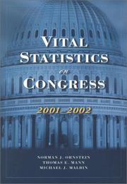 Cover of: Vital Statistics on Congress, 1999-2000 (Vital Statistics on Congress)