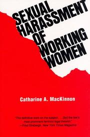 Cover of: Sexual harassment of working women: a case of sex discrimination