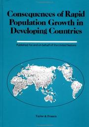 Cover of: Consequences of rapid population growth in developing countries: proceedings of the United Nations/Institut national d'études démographiques expert group meeting, New York, 23-26 August 1988.