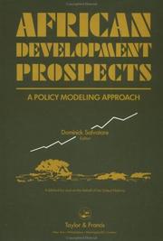 Cover of: African development prospects: a policy modeling approach