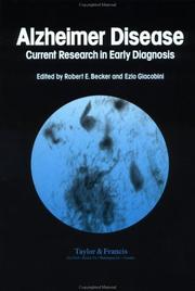 Cover of: Alzheimer disease: current research in early diagnosis
