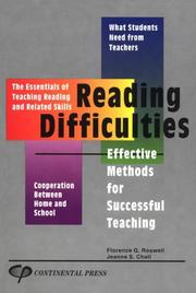 Reading difficulties by Florence G. Roswell, Jeanne Chall, Florence Roswell