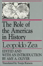 Cover of: The Role of the Americas in History: By Leopoldo Zea (Social Philosophy Research Institute Book Series)