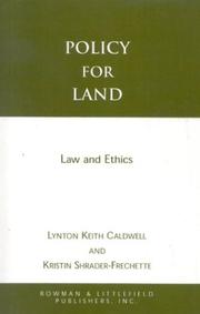 Cover of: Policy for Land by Lynton Keith Caldwell