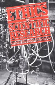 Cover of: Ethics of scientific research