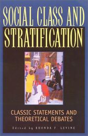 Cover of: Social class and stratification: classic statements and theoretical debates