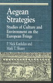 Cover of: Aegean strategies: studies of culture and environment on the European fringe