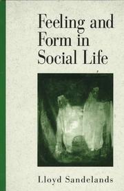 Cover of: Feeling and form in social life