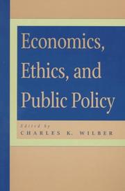 Cover of: Economics, ethics, and public policy