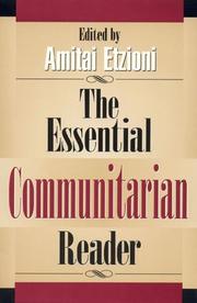 The essential communitarian reader by Amitai Etzioni