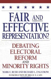 Cover of: Fair and Effective Representation?
