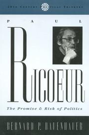 Cover of: Paul Ricoeur: the promise and risk of politics