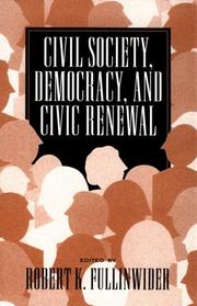 Cover of: Civil society, democracy, and civic renewal