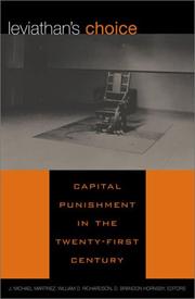 Cover of: The Leviathan's Choice: Capital Punishment in the Twenty-First Century