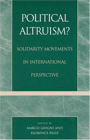 Cover of: Political Altruism? by Marco Giugni