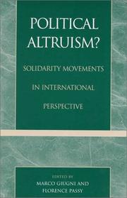 Cover of: Political Altruism? by Marco Giugni