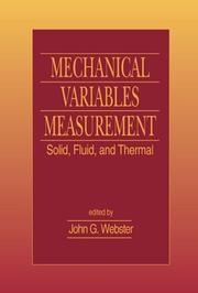 Cover of: Mechanical Variables Measurement - Solid, Fluid, and Thermal