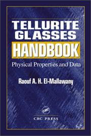 Cover of: Tellurite Glasses Handbook by Raouf A.H. El-Mallawany