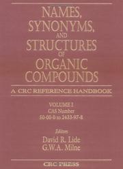 Cover of: Names, synonyms, and structures of organic compounds: a CRC reference handbook