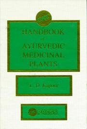 Cover of: CRC handbook of ayurvedic medicinal plants