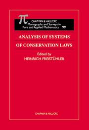 Analysis of systems of conservation laws by Heinrich Freistühler