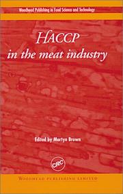 Cover of: HACCP in the Meat Industry (Woodhead Publishing Series in Food Science and Technology.)