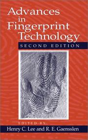 Cover of: Advances in fingerprint technology