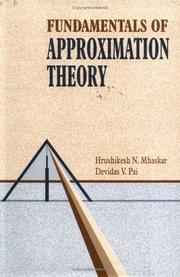 Cover of: Fundamentals of Approximation Theory by Hrushikesh N. Mhaskar, Devidas V. Pai