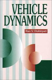 Vehicle Dynamics by Rao V. Dukkipati