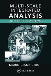 Cover of: Multi-Scale Integrated Analysis of Agroecosystems (Advances in Agroecology) | Mario Giampietro