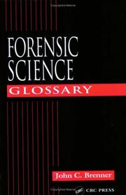 Cover of: Forensic science glossary