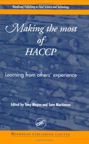 Cover of: Making the Most of HACCP: Learning from Others' Experience (Woodhead Publishing in Food Science and Technology)